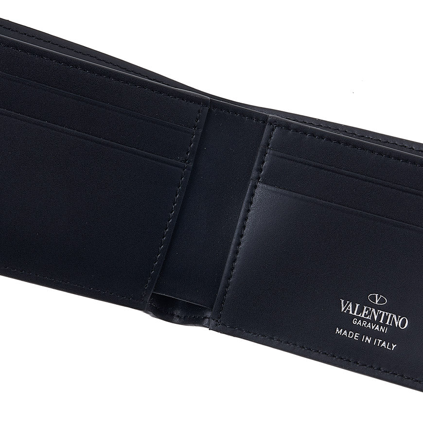 VALENTINO Garavani VLTN Logo Men’s Leather Bifold Wallet Blac 2Y2P0T56 LVN 0NI 1