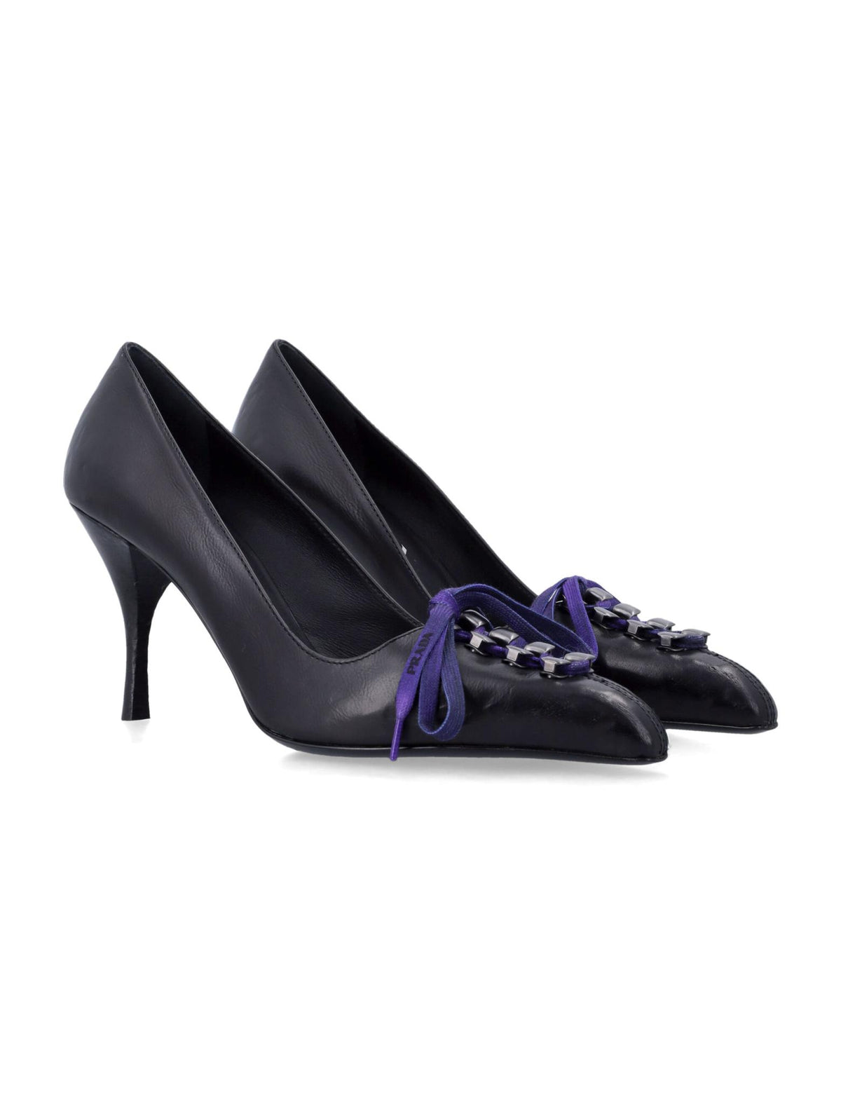 PRADA Black Patent Leather Mary Jane Pumps