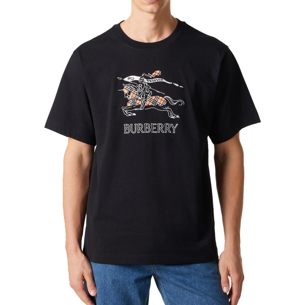 BURBERRY EKD Sketch Black Cotton Short-Sleeve T-Shirt