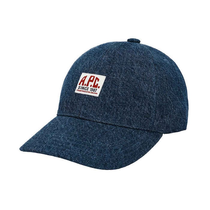 A.P.C. Stonewashed Indigo Charlie Cap Unisex M24151 IAL WASHED INDIGO