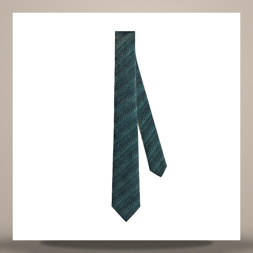 DIOR Green Silk Oblique Trio Tie 68C1047B6361 C686