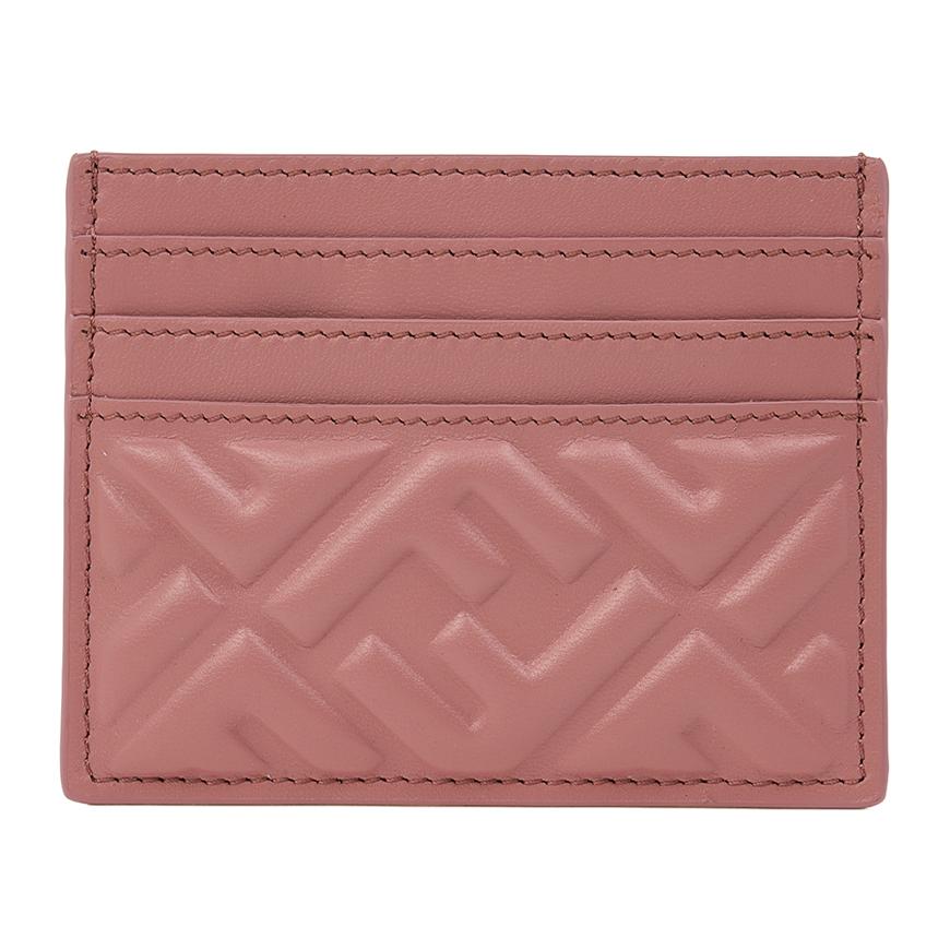 FENDI Women’s Baguette Leather Card Case Wallet Black