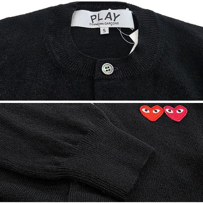 Comme des Garcons Black Double Heart Cardigan Women’s Knit