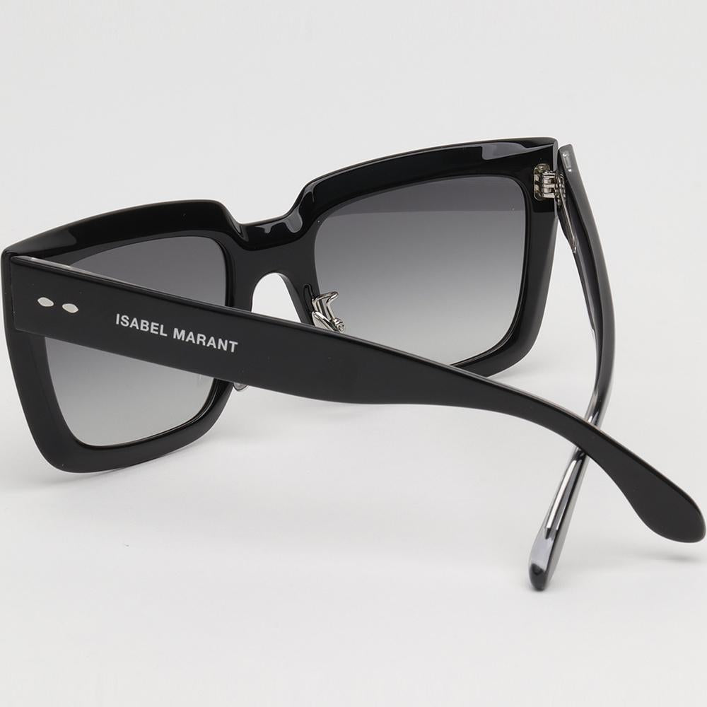 Isabel Marant Thick Acetate Square Sunglasses Unisex Black Fashion IM0005S 8079O
