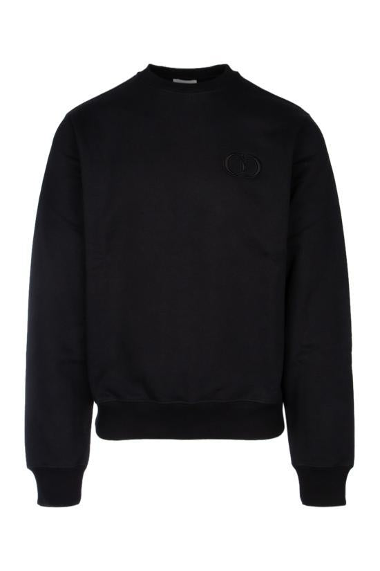 DIOR Long Sleeve Sweatshirt Men’s Black Cotton Top 113J699A0531989 BLACK DOM