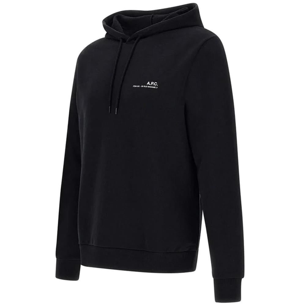 A.P.C. Black Logo Print Hoodie Men’s