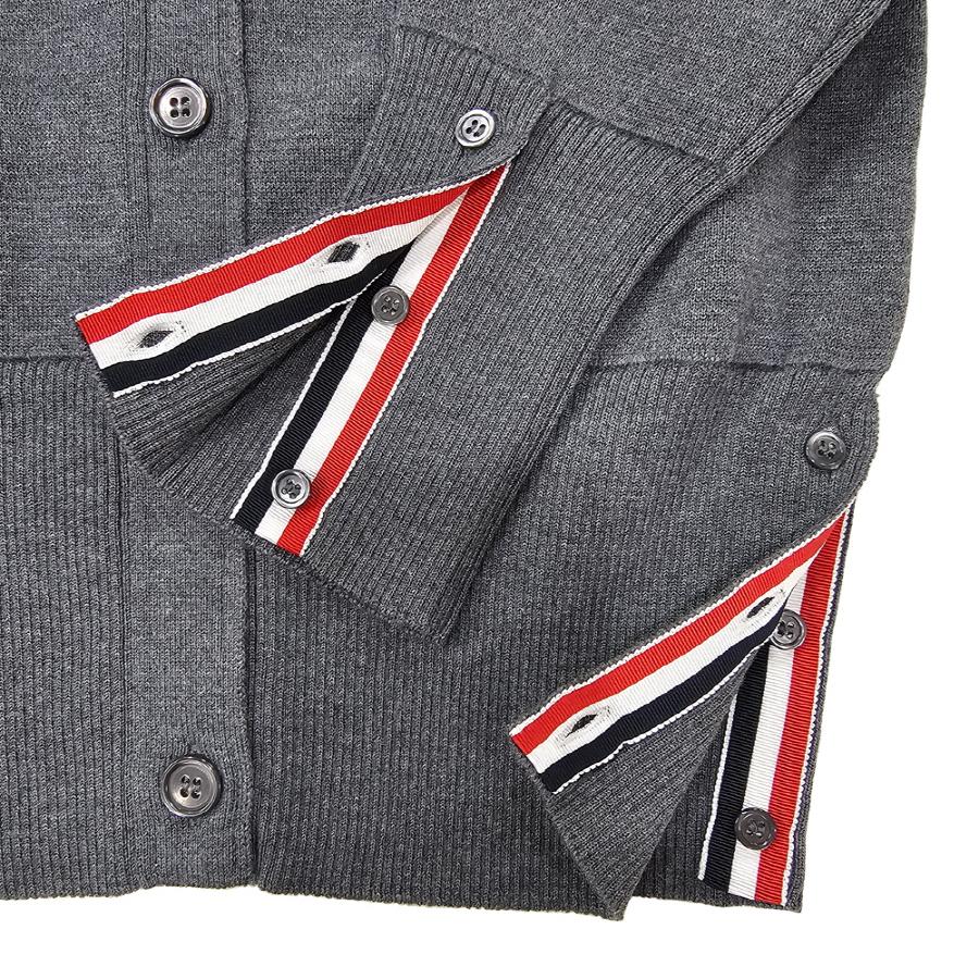 THOM BROWNE Women’s Classic Milano Stitch Wool Cardigan Gray