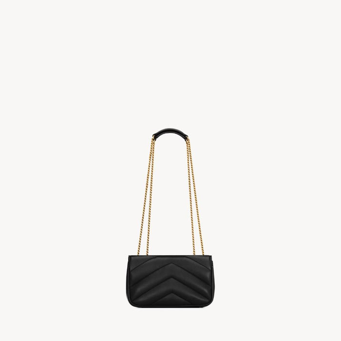 Saint Laurent Loulou Mini Bag Black Leather Shoulder Bag