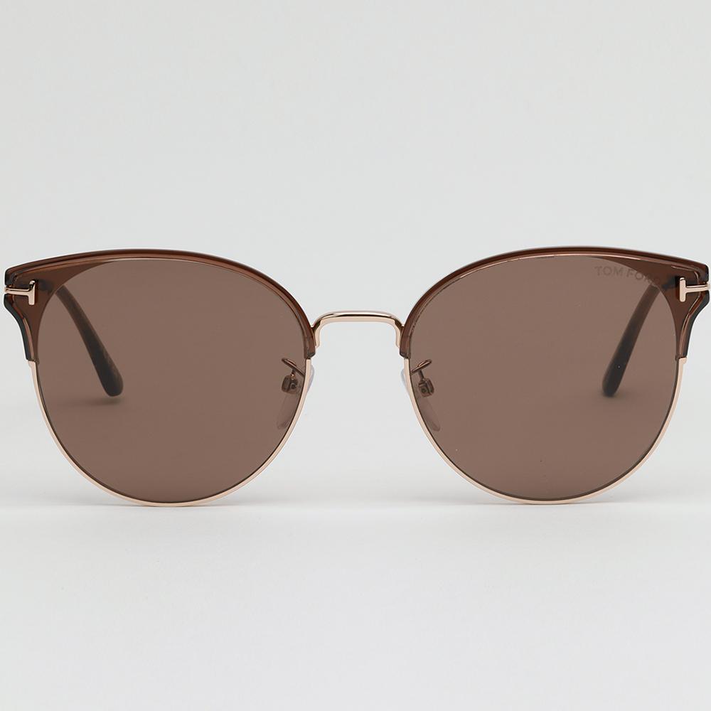 TOM FORD Round Clear Half-Rim Sunglasses Unisex Fashion TF898K 45E