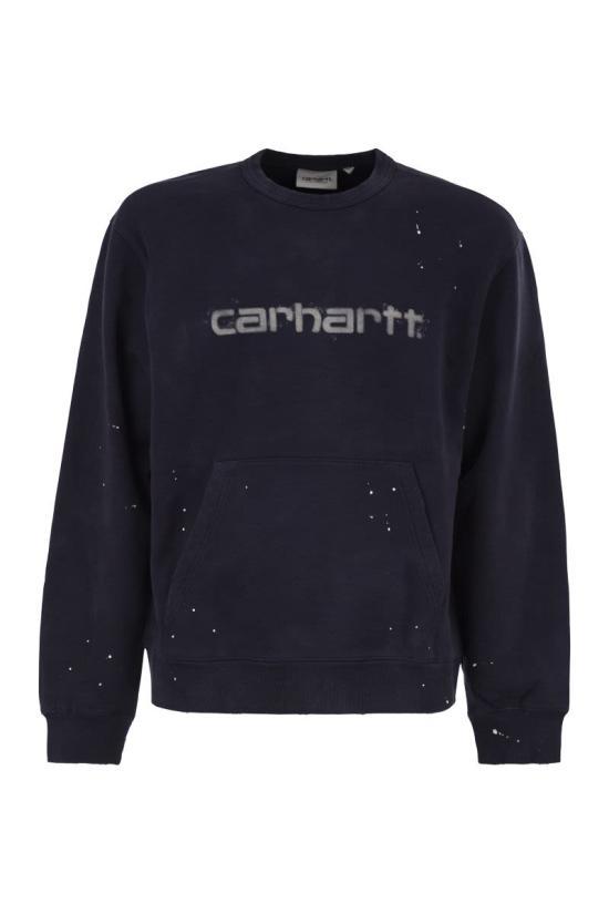 CARHARTT WIP Dark Navy Long-Sleeve Sweatshirt