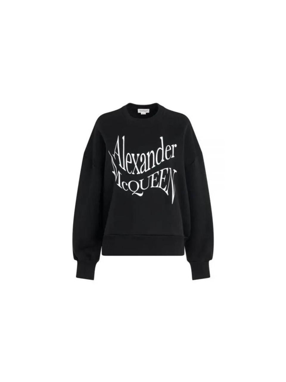 Alexander Mcqueen Logo Crewneck Sweatshirt for Women 781418 QZALW 0901