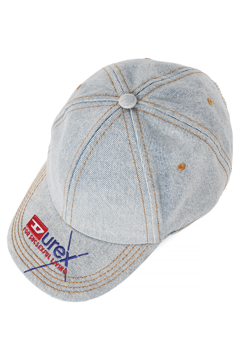 DIESEL Black Cotton DUREX Logo Baseball Cap Unise P011380NJAD 01 P01138 0NJAD 01