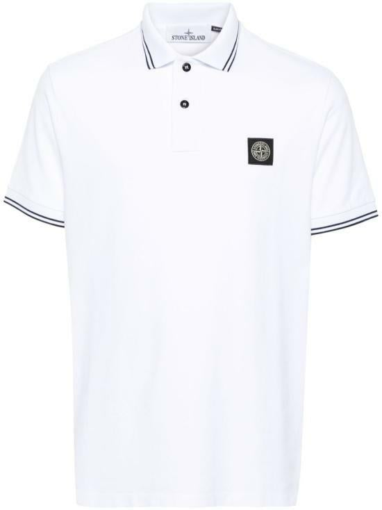 STONE ISLAND Organic Cotton Elastane Pique Polo Shirt Men’s K1S15 S0018 V1001