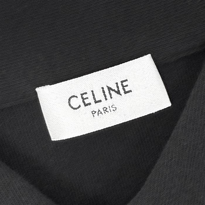 CELINE Triomphe Logo Short-Sleeve Cotton Knit Polo Shirt