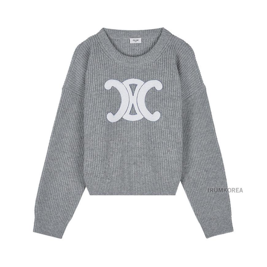 CELINE Ribbed Wool Crewneck Sweater for Women RY0GS423P 09GM