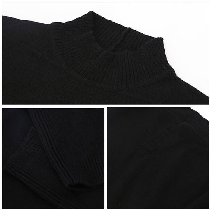 Rick Owens Black Turtleneck Knit Sweater for Men