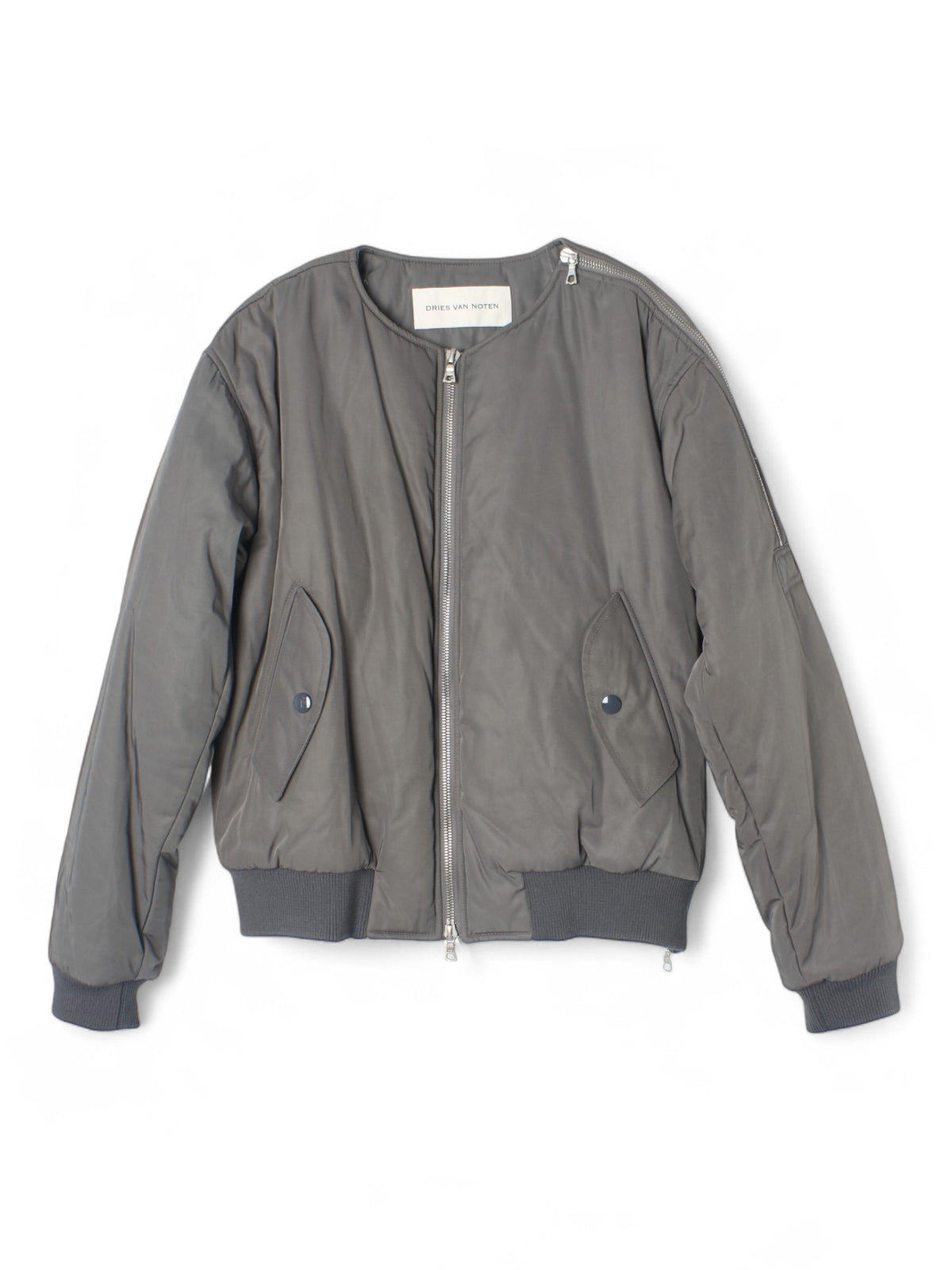 Dries Van Noten Gray Velmonte Bomber Jacket 242 020527 9196 802