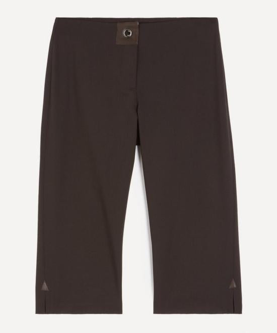 Paloma Wool Black Cotton High-Waisted Short Shorts WV4012326 BROWN DOM