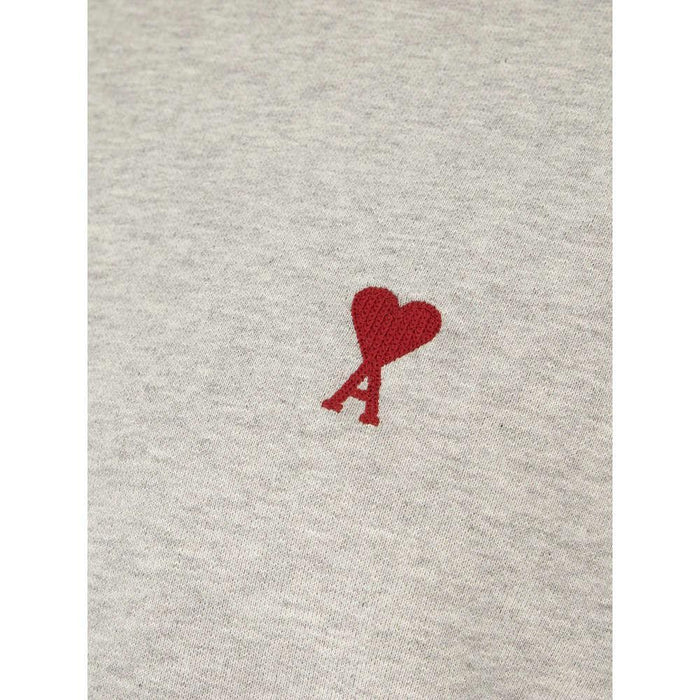 AMI Heart Logo Grey Sweatshirt Unisex BFUSW035 730 0951