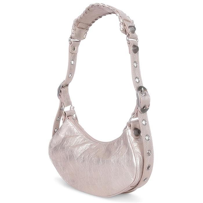 BALENCIAGA Le Cagole XS Shoulder Bag Gray Leather