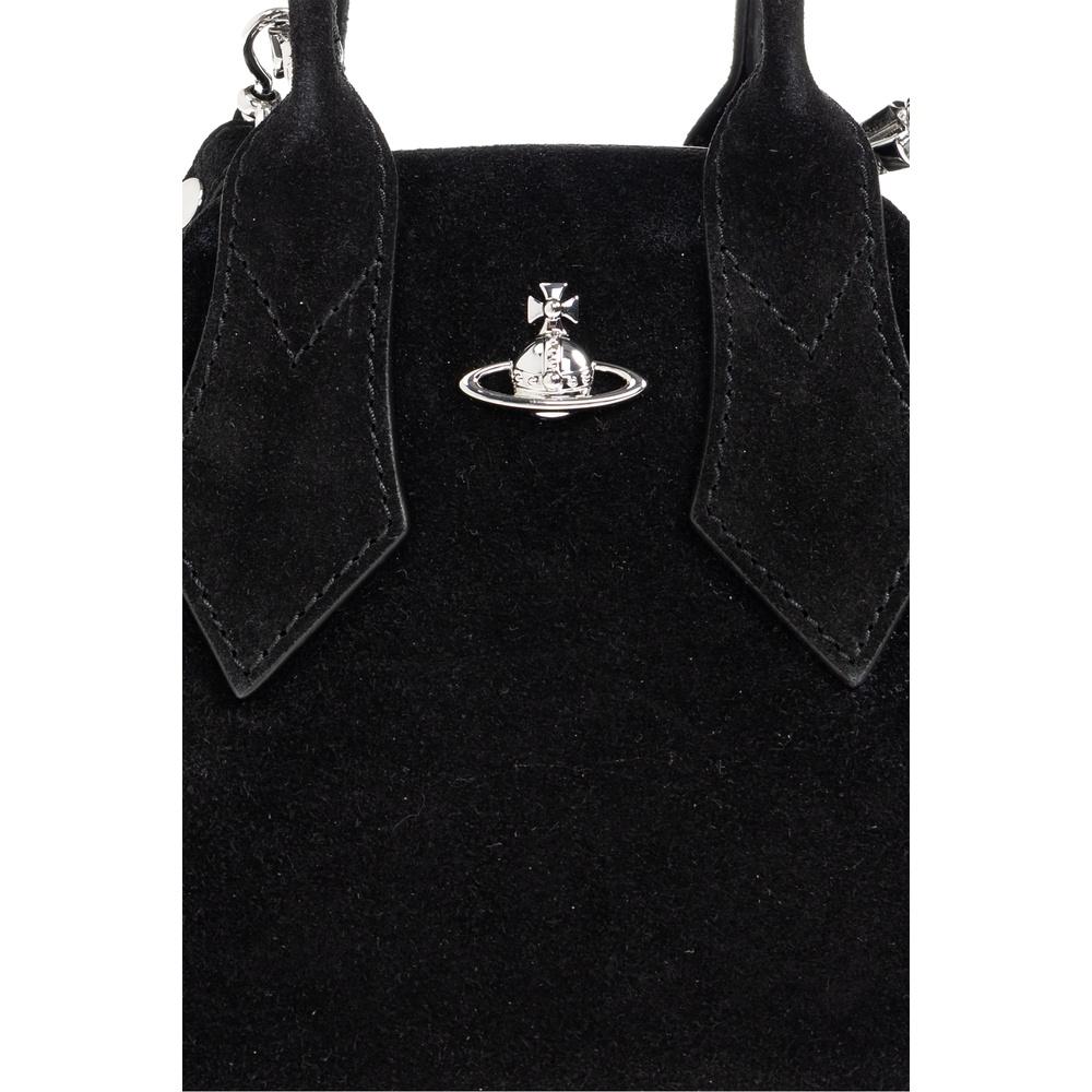 Vivienne Westwood Yasmin Small Tote Bag Black Leather Tote