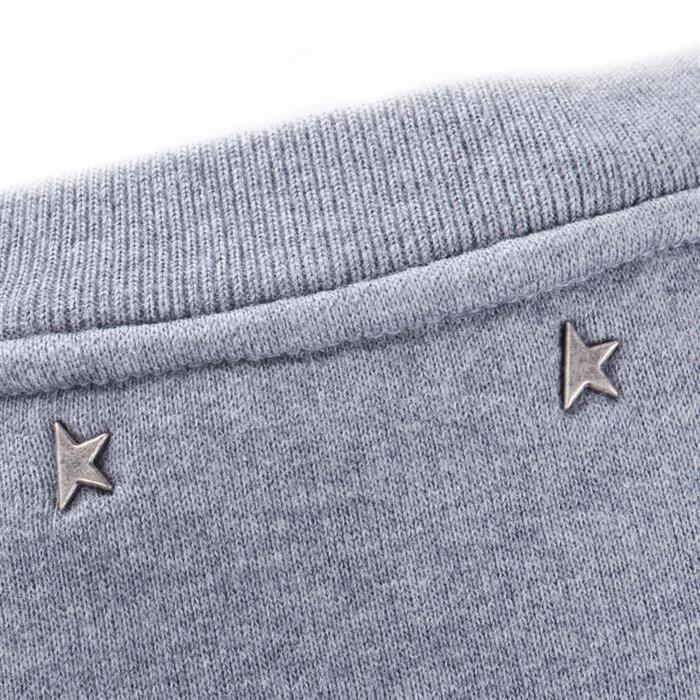 GOLDEN GOOSE Logo Print Crewneck Sweatshirt Women’s Navy Cotton