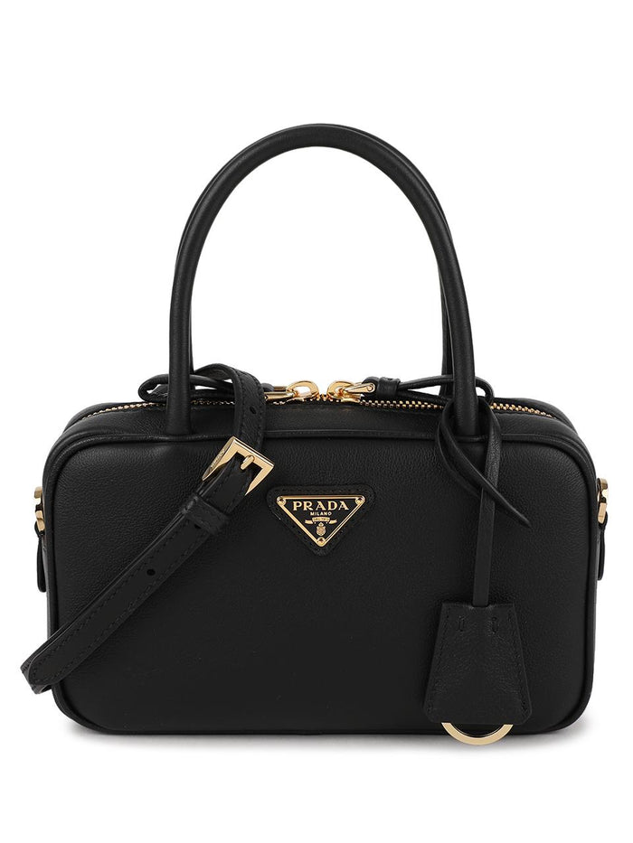 PRADA Black Saffiano Leather Top Handle Tote Bag 1BB152 2CYS F0002