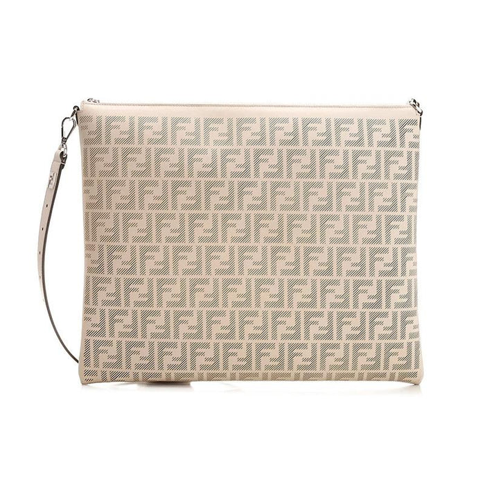 FENDI After FF Shoulder Bag Crossbody Bag Black Leather