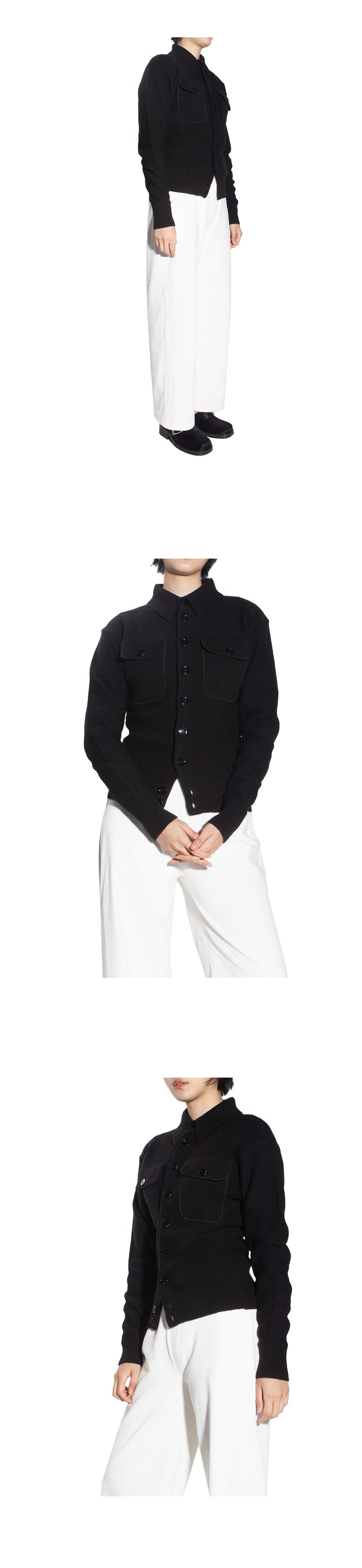 Lemaire Soft Shetland Wool Fitted Cardigan KN685 LK107
