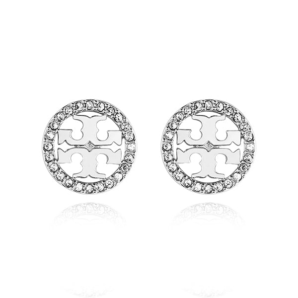 Tory Burch Crystal Logo Miller Earrings for Women 53422 042