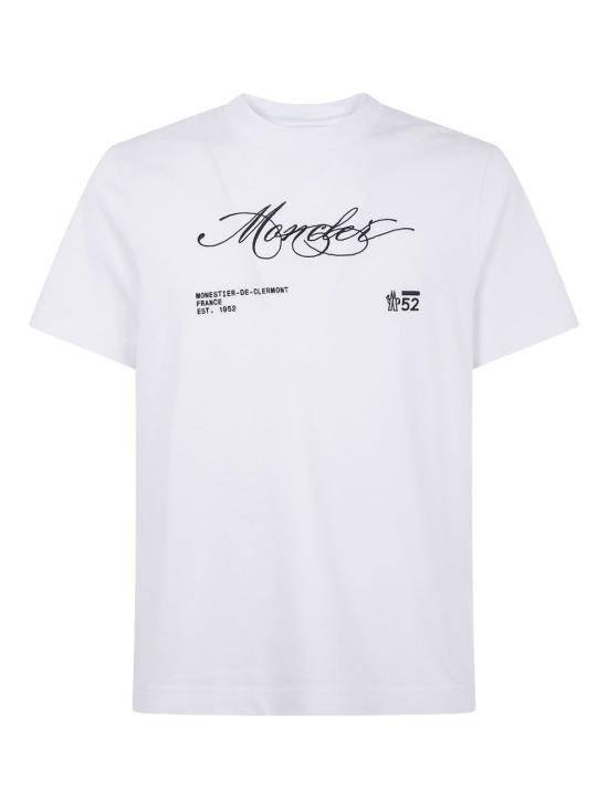 Moncler Embroidered Logo Cotton T-Shirt 8C00012 89AUG 00A