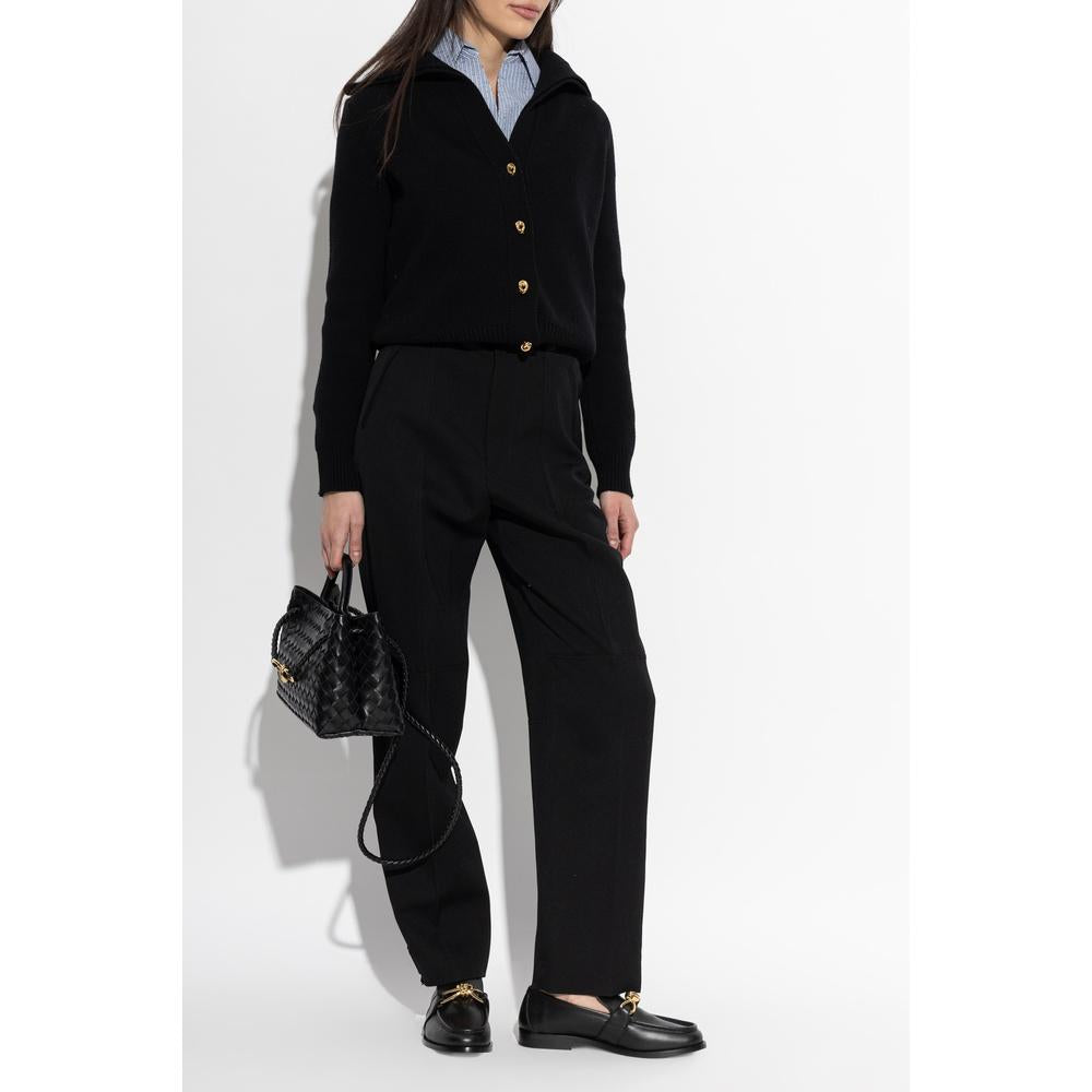 Bottega Veneta Astaire Black Leather Loafers Women’s
