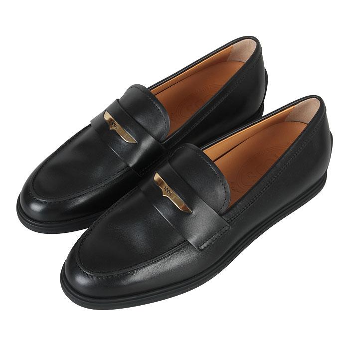 Tods Women’s Black Leather Loafers XXW62L0JF00N6MB999