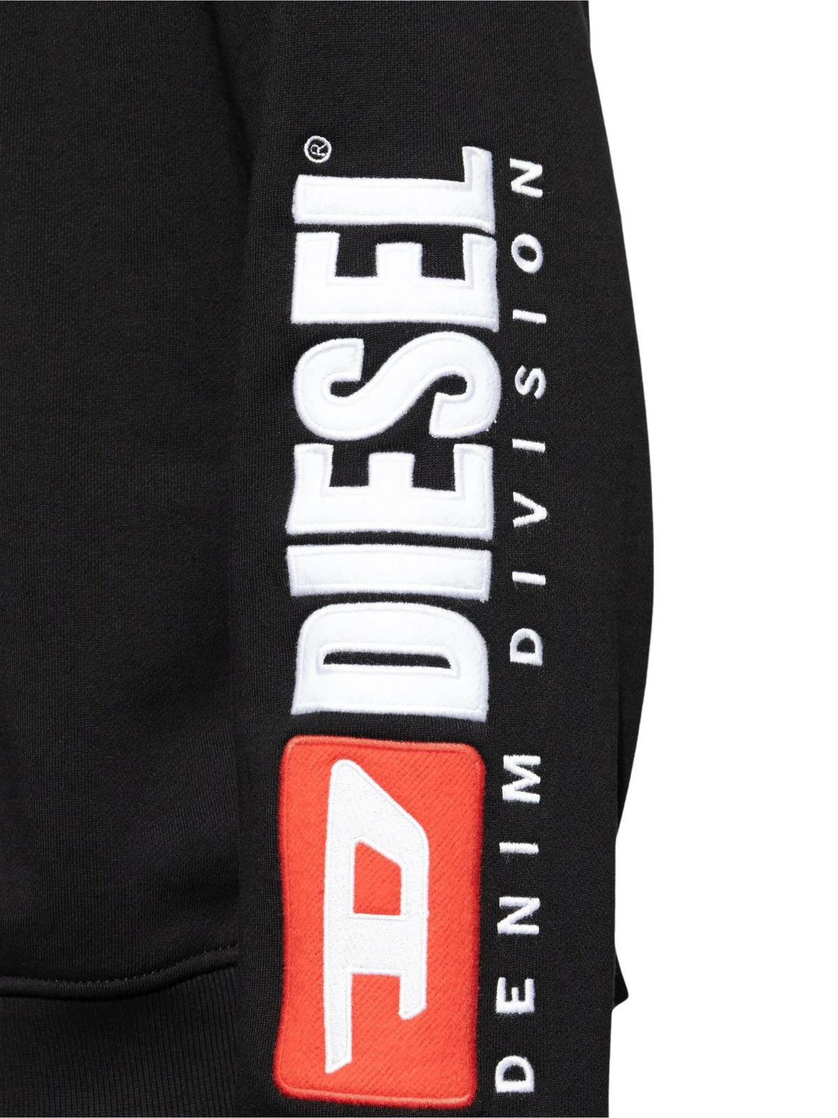 DIESEL Black Cotton Pullover Sweatshirt for Men