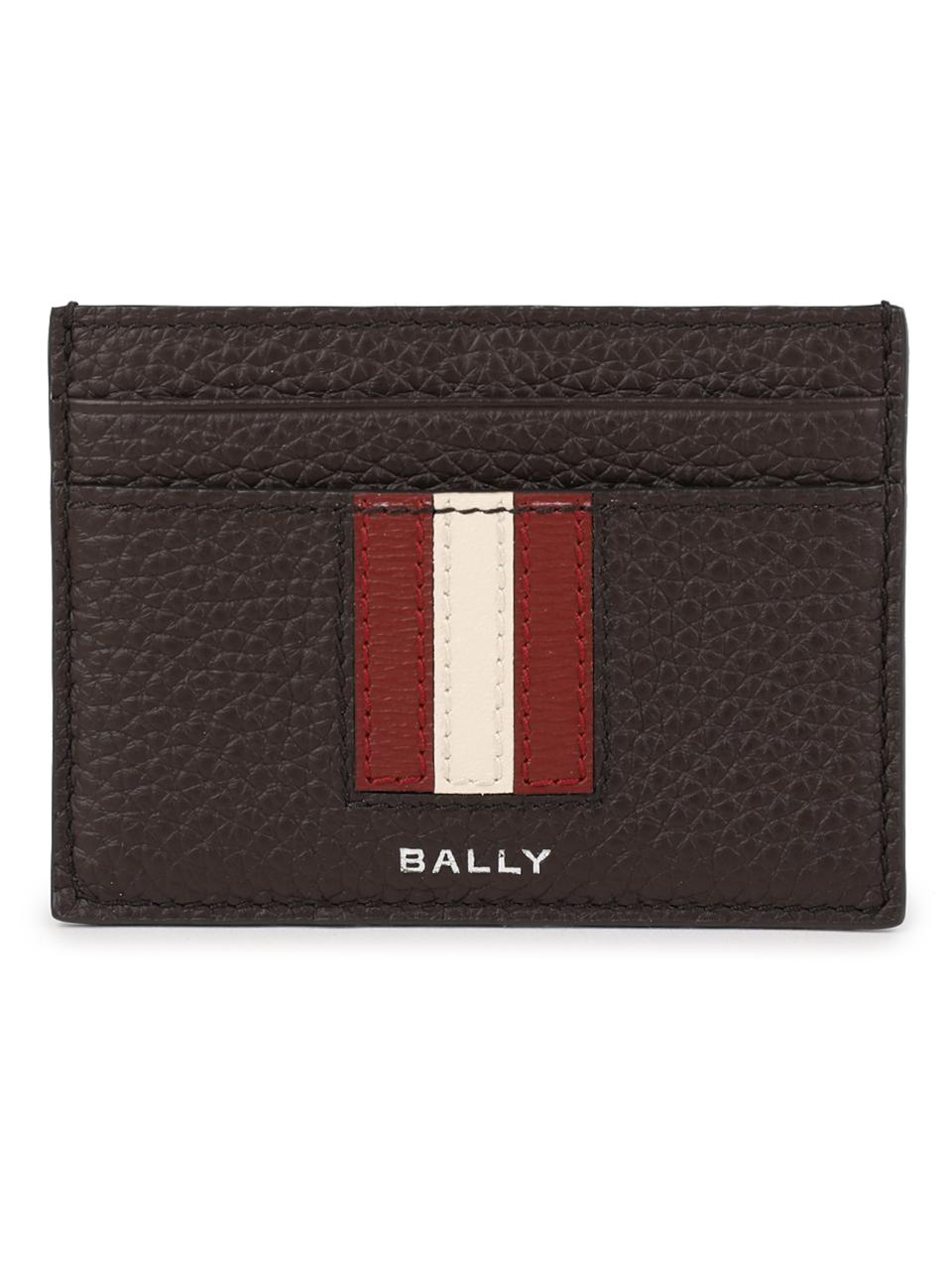 BALLY Ribbon Leather Card Holder Wallet for Men MLB01S VT434 I8Z1P