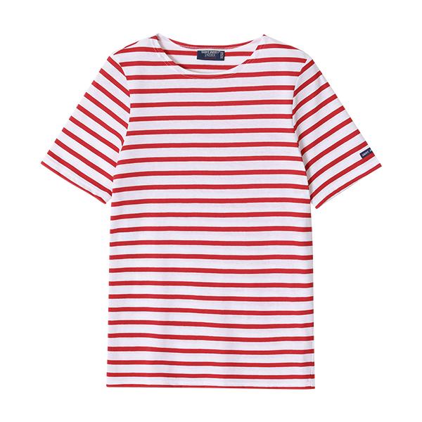 Saint James NEIGE TULIPE Stripe Short Sleeve T-Shirt Unisex