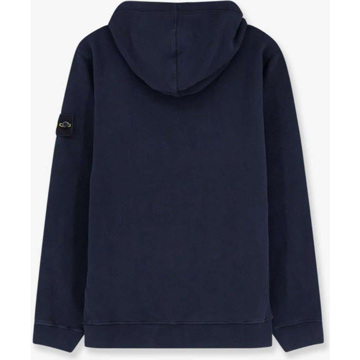 STONE ISLAND Navy Woven Patch Logo Hoodie Unisex
