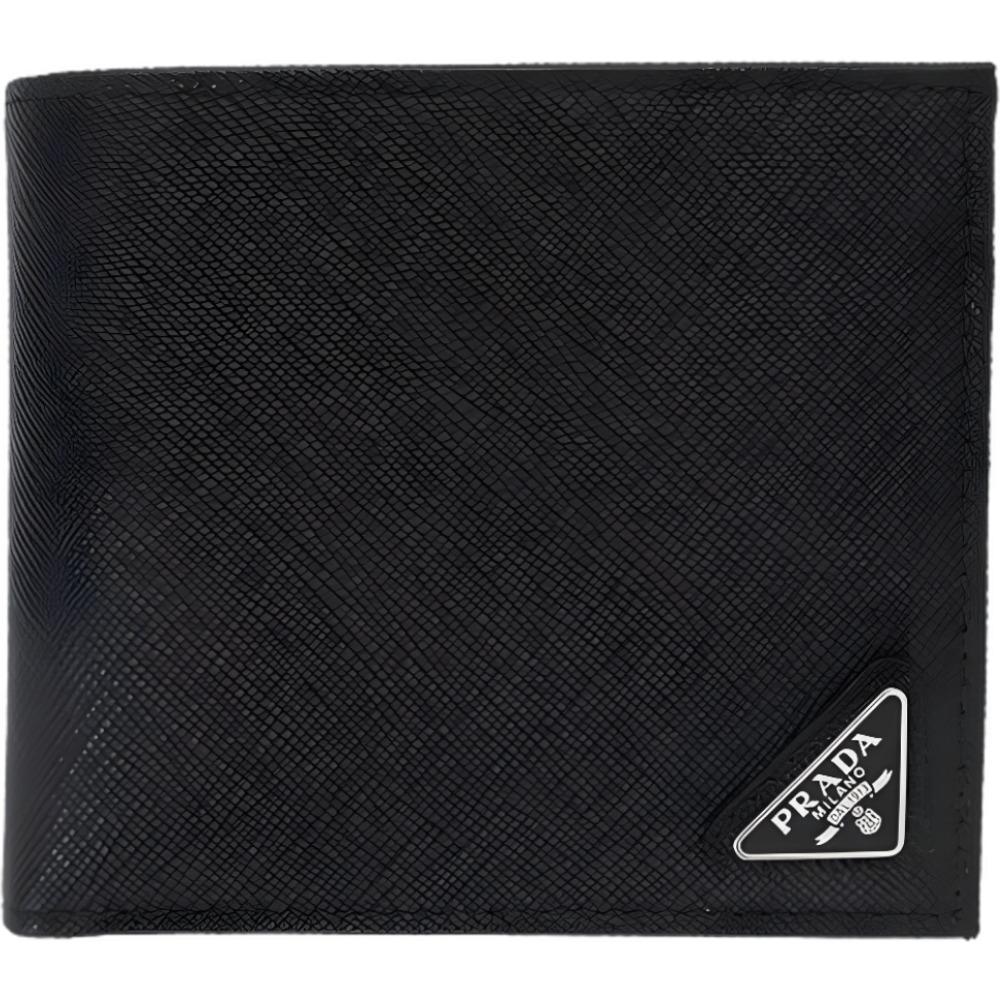 PRADA Black Triangular Logo Pocket Small Wallet 2MO738 2FMQ F0002