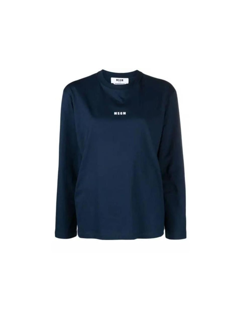 MSGM Micro Logo Long Sleeve T-Shirt 3641 MDM501 247002