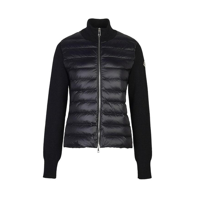 Moncler Women’s Wool Down Zip-Up Cardigan Jacket Black