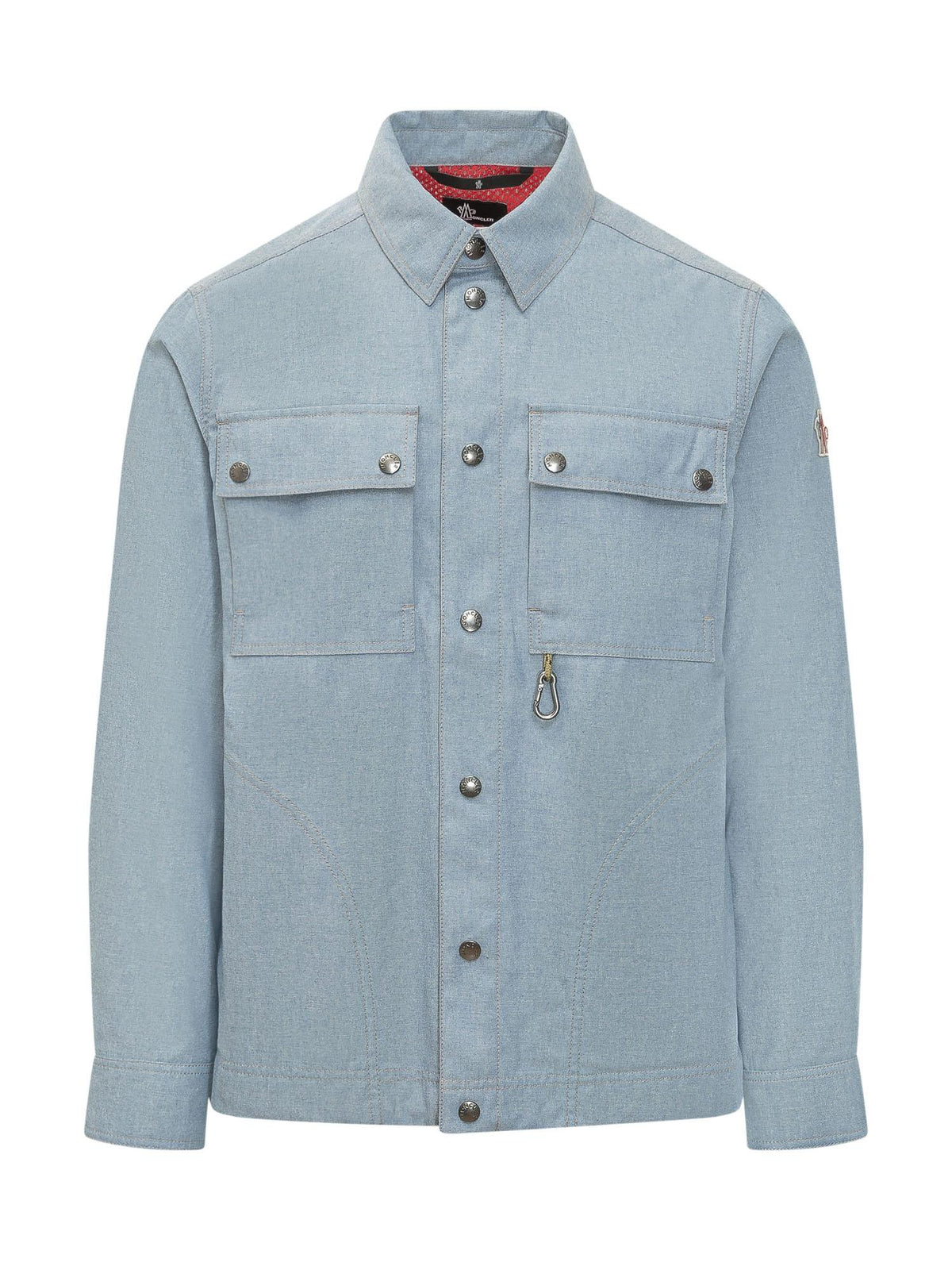 Moncler Long Sleeve Button-Down Shirt Navy Cotton Men's