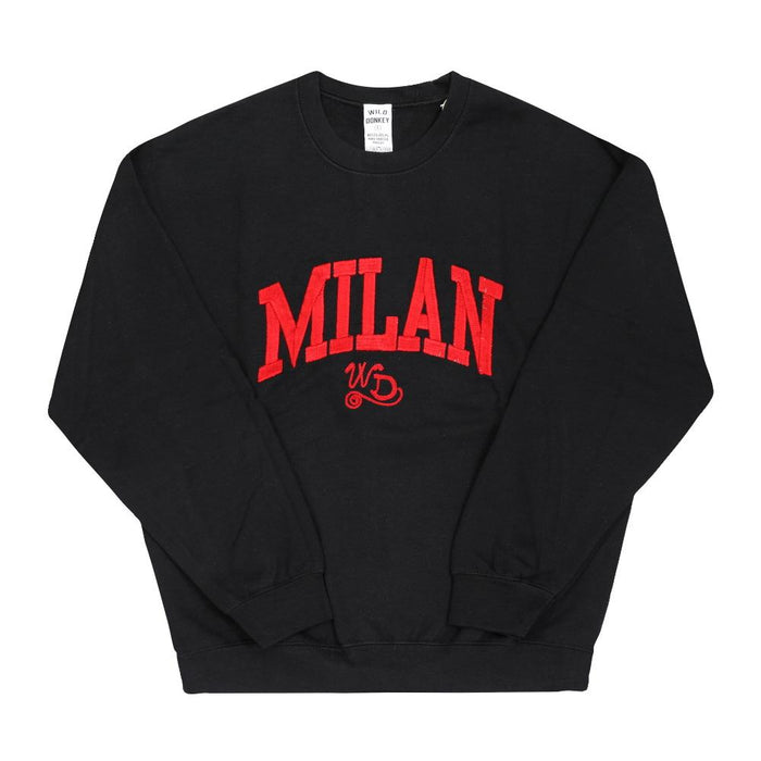 Wild Donkey Black Crewneck Sweatshirt Unisex