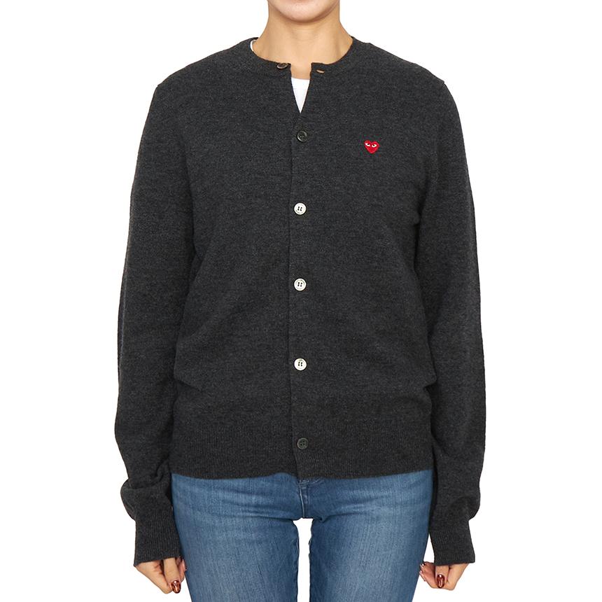 Comme des Garcons Mini Red Heart Patch Loose Fit Unisex Cardigan AX N079 051 2