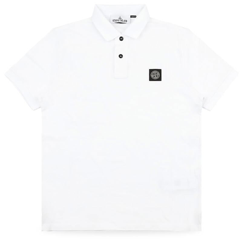 STONE ISLAND Men’s Slim Fit Logo Patch Pique Polo Shir L1S15 2200008 S0017 V1001