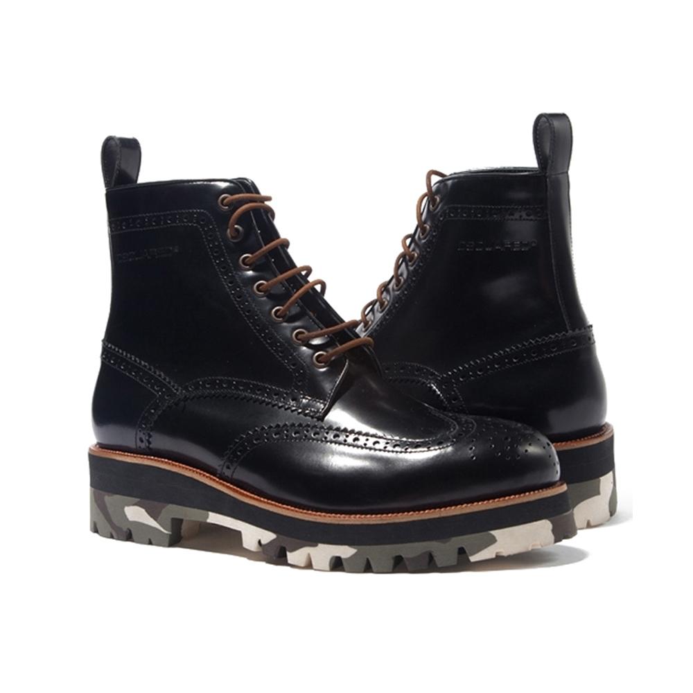 Dsquared2 Camo Outsole Leather Chelsea Ankle Boots S14 AB102 V249 2124