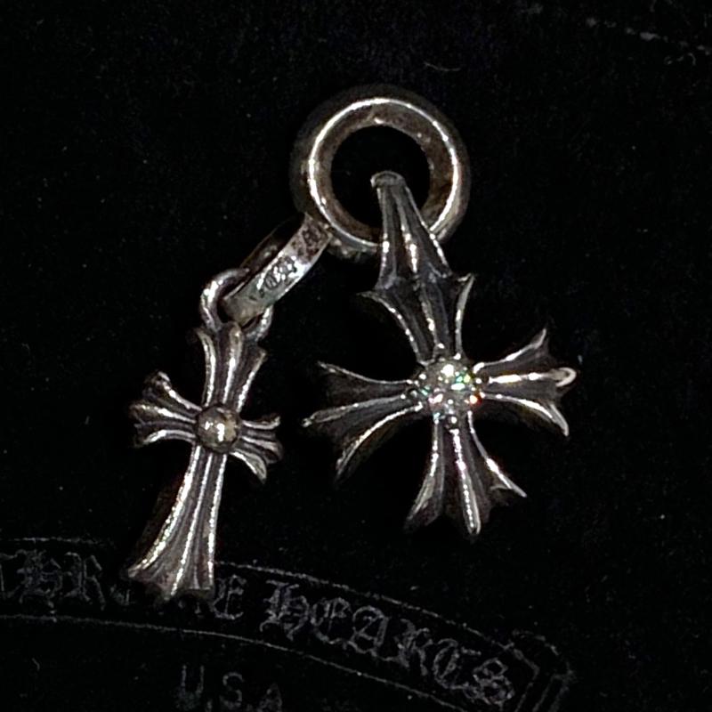 Chrome Hearts Tiny Cross Babyfat CH Charm Pendant Necklace