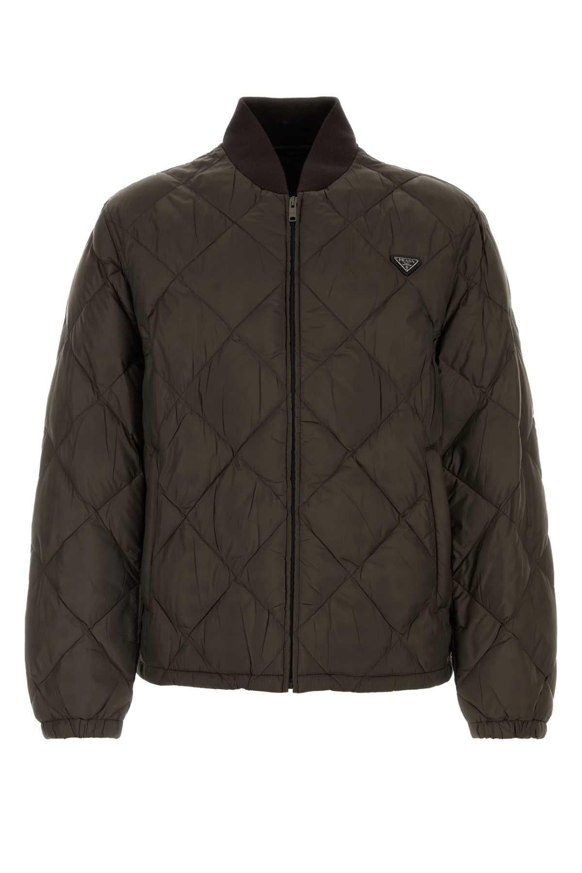 PRADA Black Nylon Down Puffer Jacket for Men