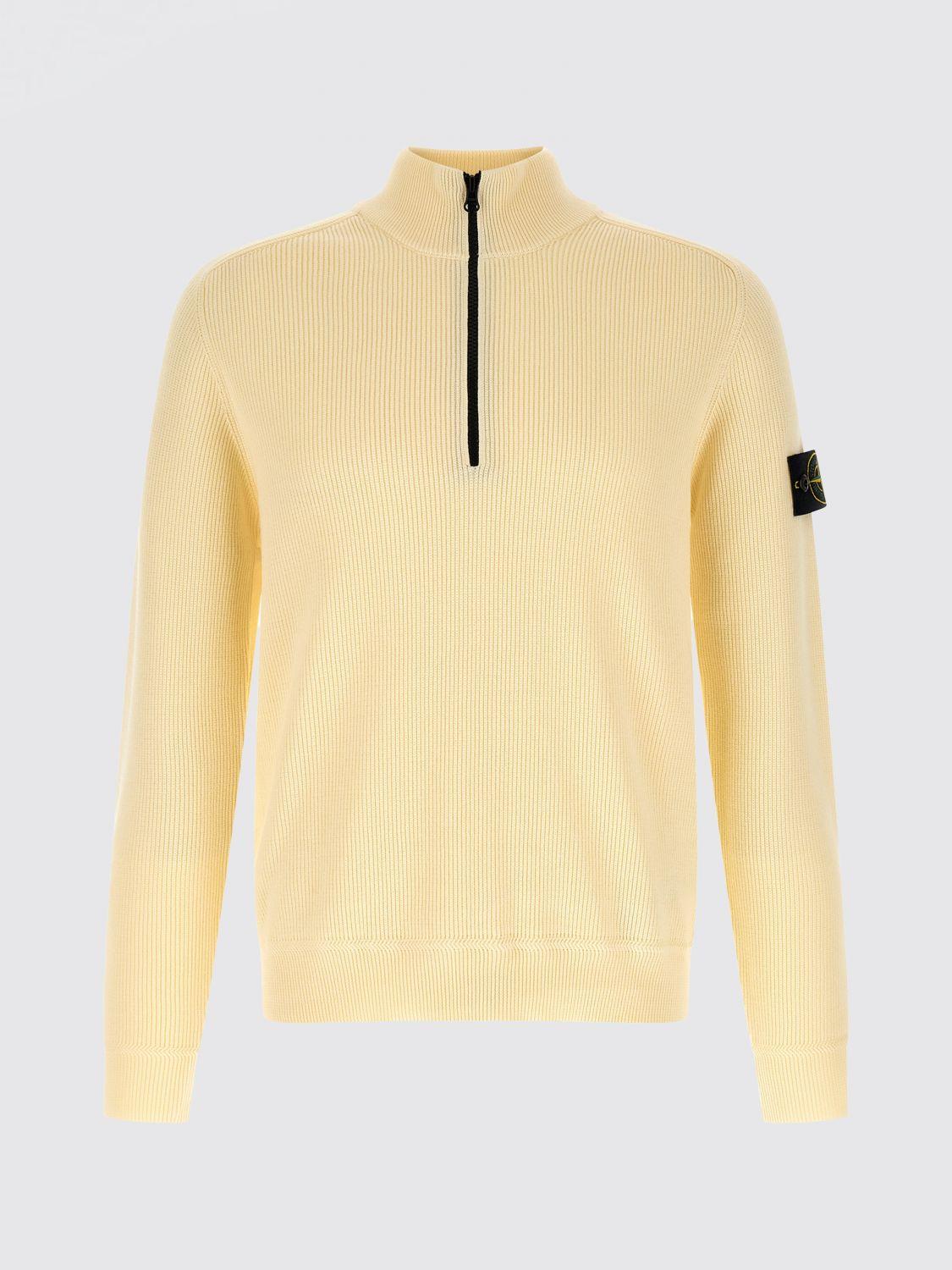 STONE ISLAND Wool Round Neck Knit Sweater Navy Men
