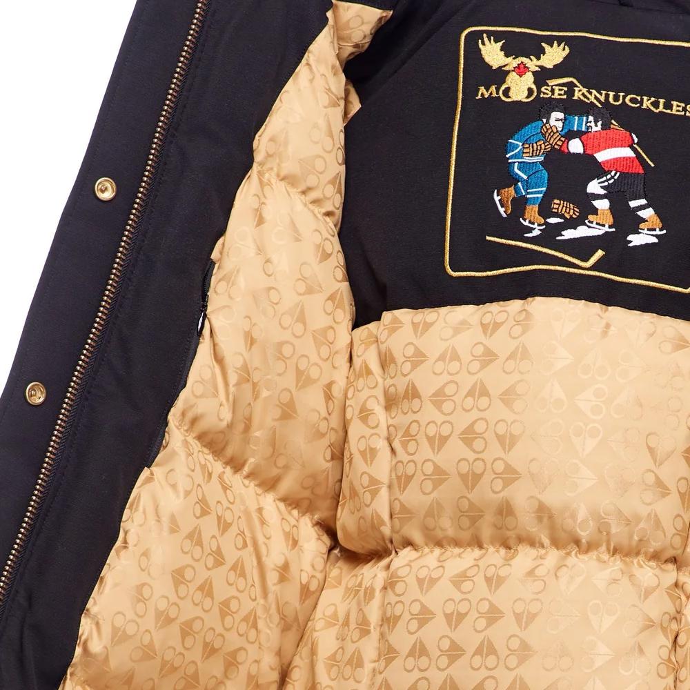 Moose Knuckles Grand Métis Fox Fur Down Puffer Jacket Black