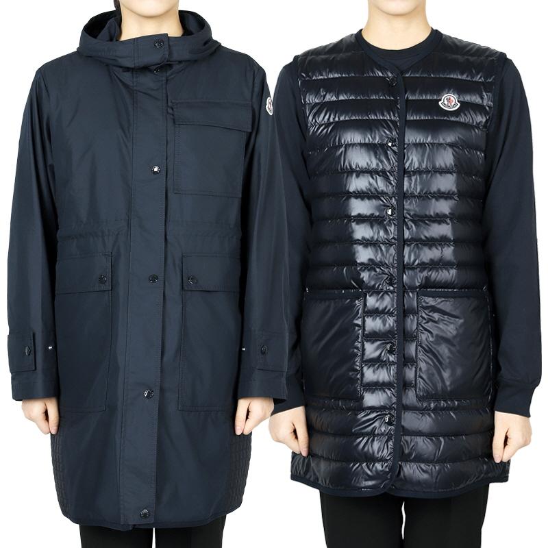 Moncler Women’s 3-in-1 Hooded Down Puffer Jacket Navy 1C00001 598B8 778